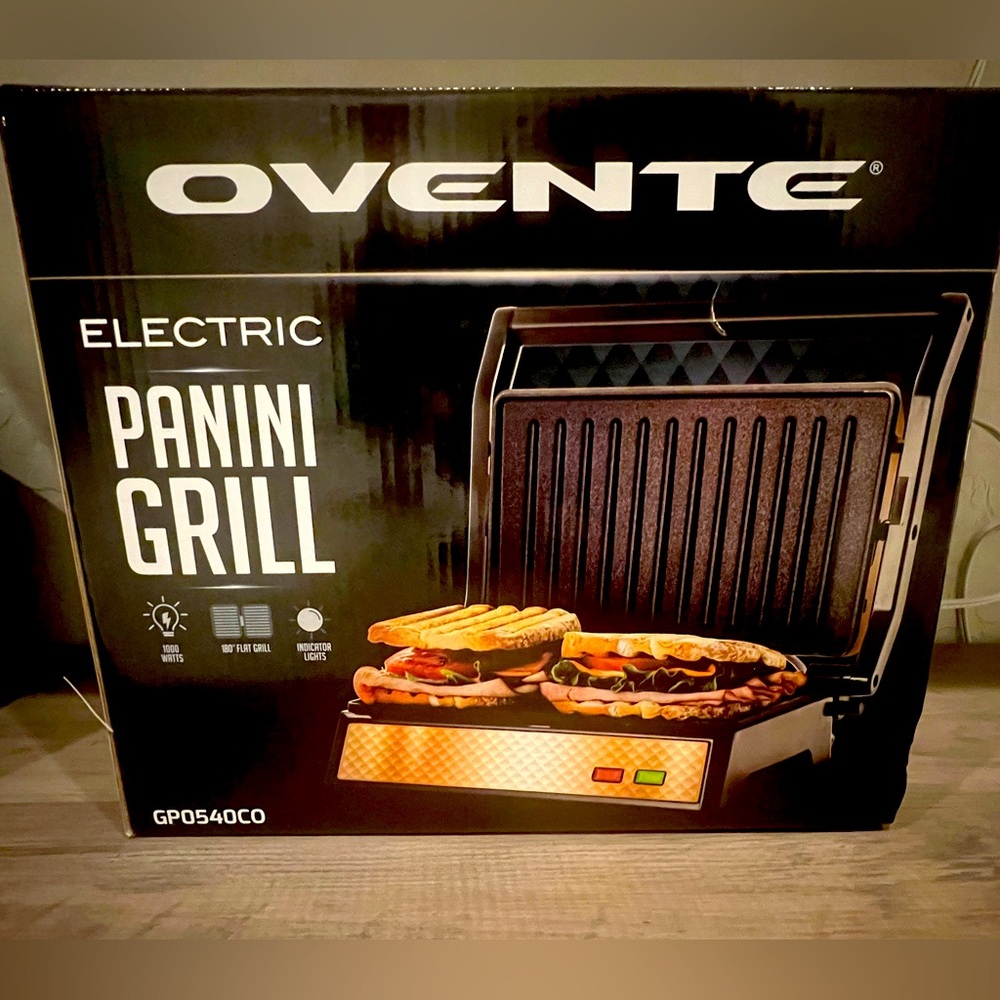 NWT OVENTE PANINI GRILL